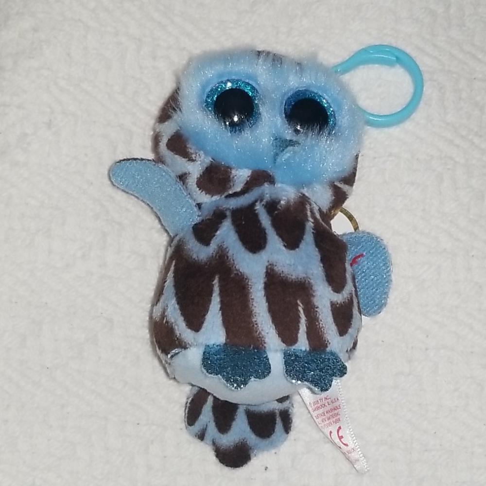 Yado Owl TY beanie keychain